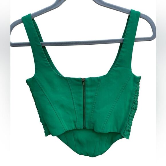 Amanda Uprichard Women's Fisher Top in Jungle Green Size Medium - Picture 5 of 7